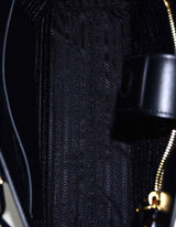 Black Saffiano Mini Top Handle Bag