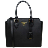 Black Saffiano Mini Top Handle Bag