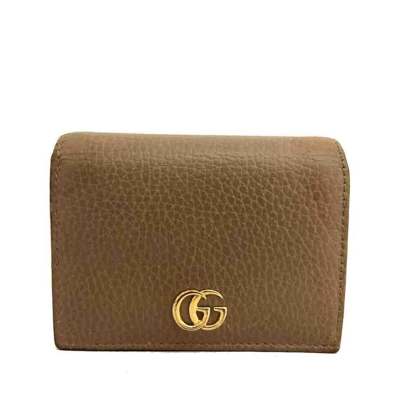 GG Marmont card case wallet Brown
