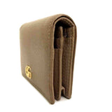 GG Marmont card case wallet Brown