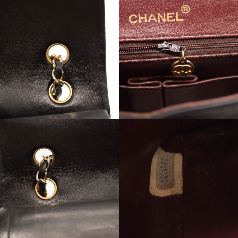 Chanel Lambskin Quilted Medium Double Flap Black