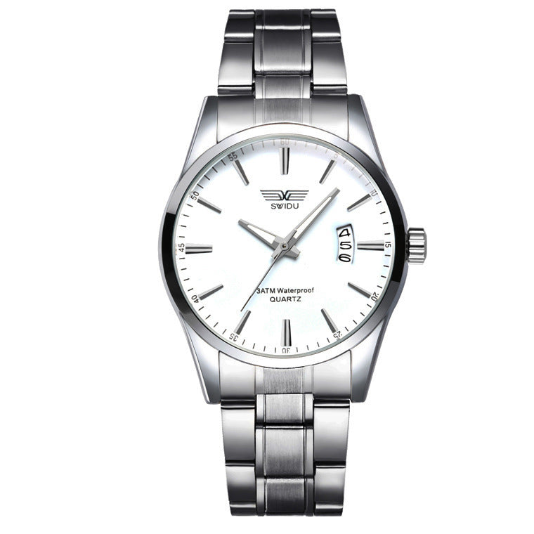 Men's single day steel watches, non mechanical watches, foreign trade watches wholesale