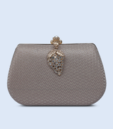 Shiny Silver Clutch