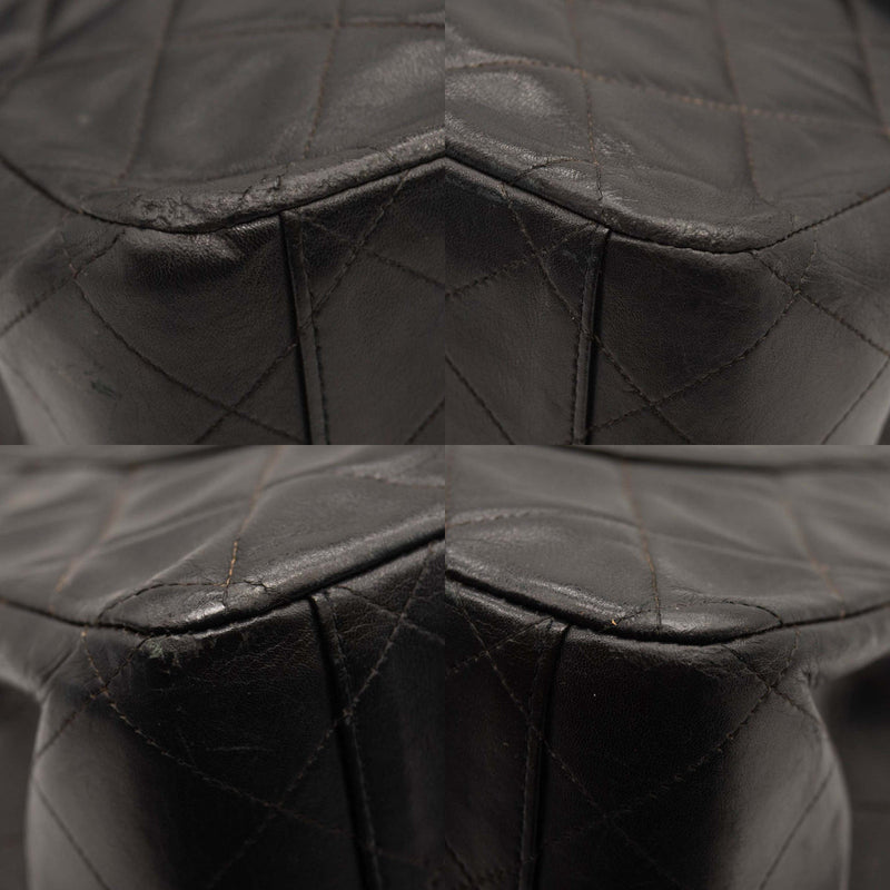 Chanel Lambskin Quilted XL Jumbo Single Flap Black