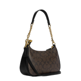 COACH Signature Teri Shoulder Bag with Chain Strap