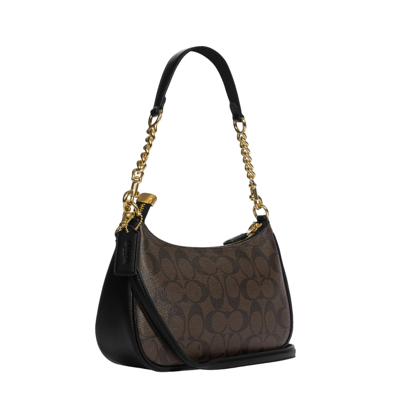 COACH Signature Teri Shoulder Bag with Chain Strap