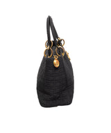 Christian Dior Canage Lady Dior Hand Bag Nylon Black - AWL1649 - Cap N Wrap
