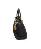 Christian Dior Canage Lady Dior Hand Bag Nylon Black - AWL1649 - Cap N Wrap
