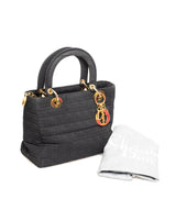 Christian Dior Canage Lady Dior Hand Bag Nylon Black - AWL1649 - Cap N Wrap
