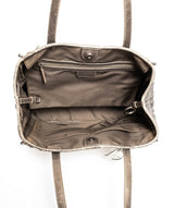 Christian Dior Cannage Grey Canvas Top handle Tote Bag PHW - AGL1349 - Cap N Wrap