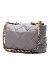 Quilted 19 Flap Bag - Maxi Gray Goatskin
