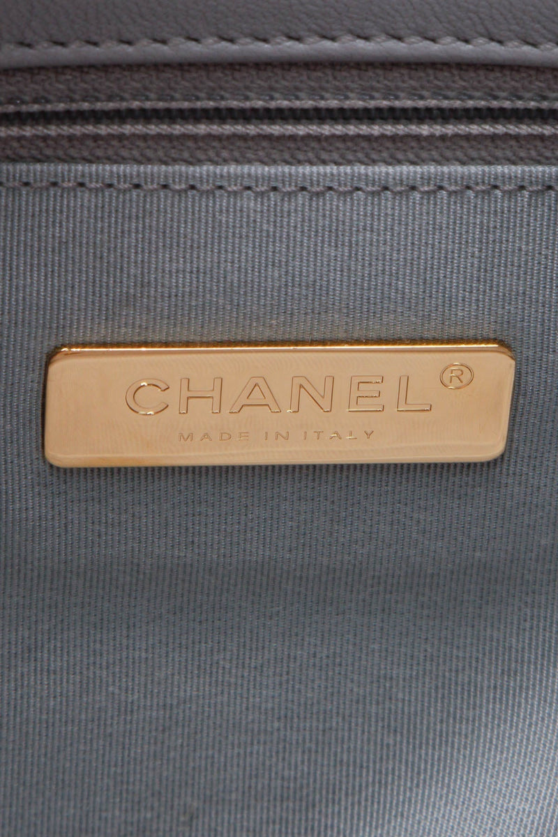 Quilted 19 Flap Bag - Maxi Gray Goatskin