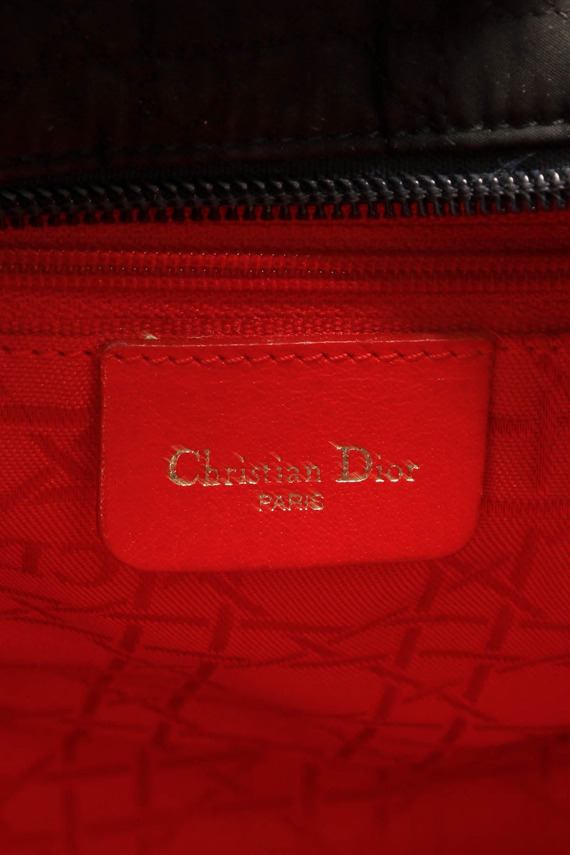 Vintage Cannage Large Lady Dior Bag - Black