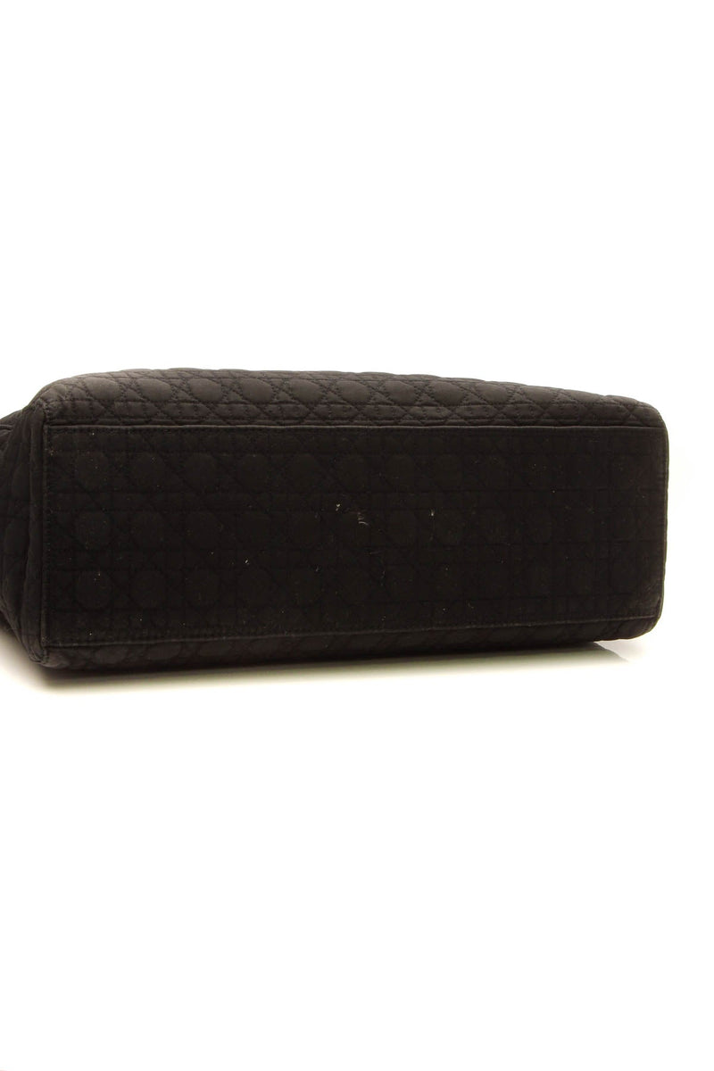 Vintage Cannage Large Lady Dior Bag - Black