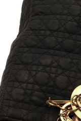 Vintage Cannage Large Lady Dior Bag - Black