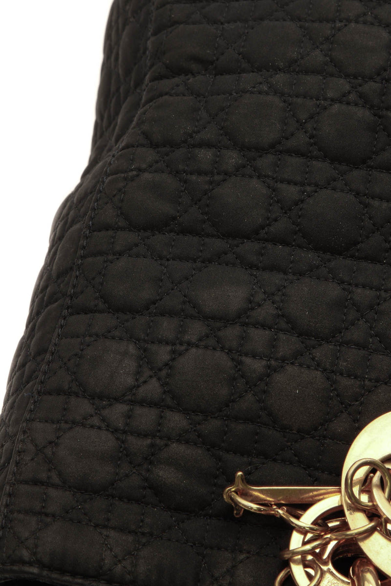 Vintage Cannage Large Lady Dior Bag - Black