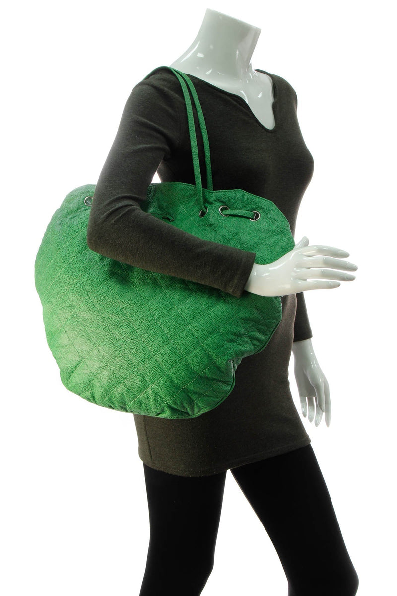 Cocomark Drawstring Tote Bag - Green Caviar