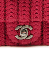 Crochet Small Flap Bag - Raspberry