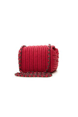Crochet Small Flap Bag - Raspberry