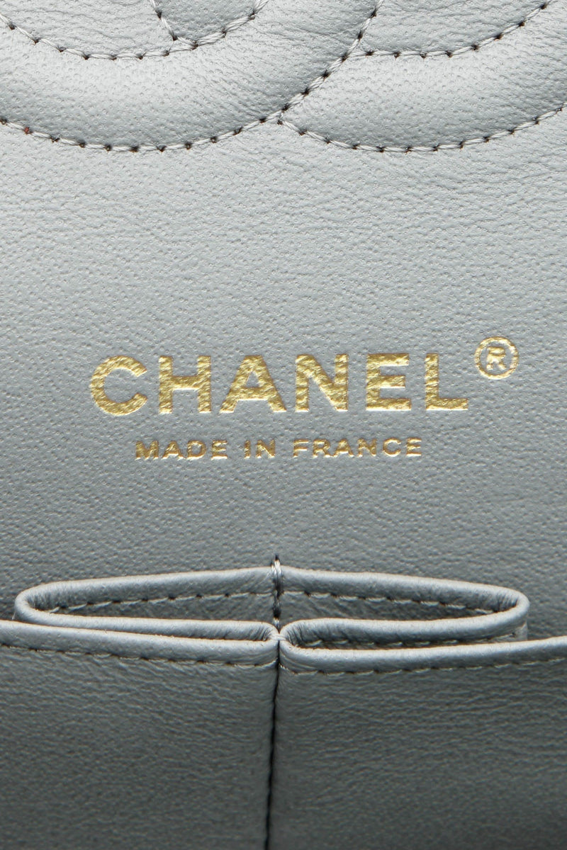 Classic Medium Double Flap Bag - Gray Caviar