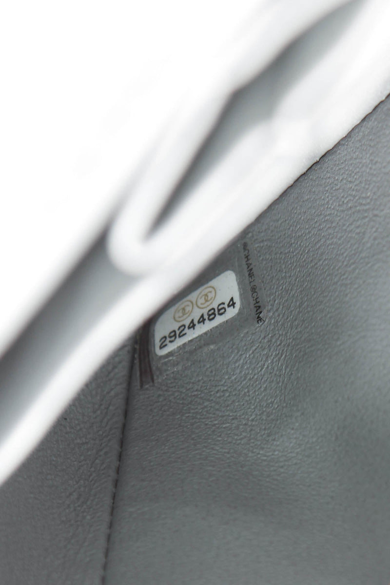 Classic Medium Double Flap Bag - Gray Caviar