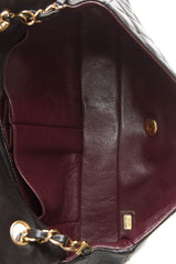 East/West Single Flap Bag - Black