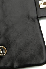 East/West Single Flap Bag - Black