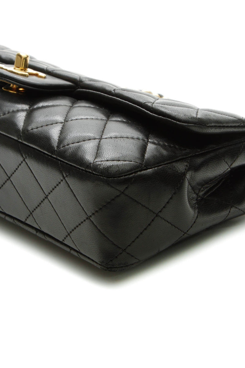 East/West Single Flap Bag - Black