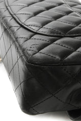 East/West Single Flap Bag - Black