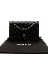 Classic Jumbo Double Flap Bag - Black Patent