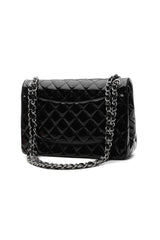 Classic Jumbo Double Flap Bag - Black Patent