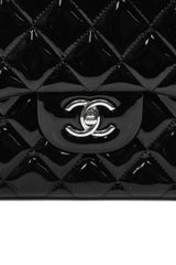 Classic Jumbo Double Flap Bag - Black Patent