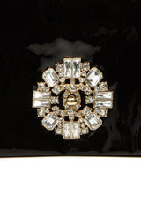 Crystal CC Clutch Bag - Black