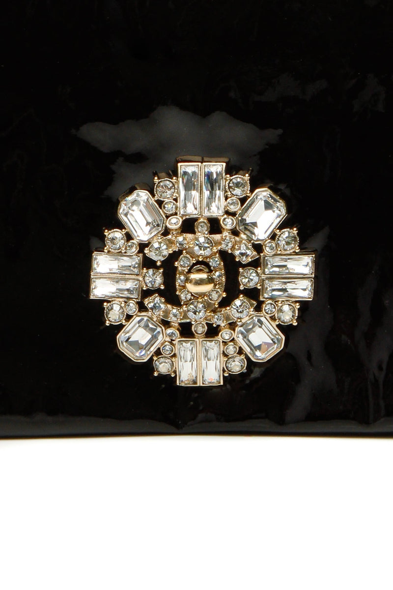 Crystal CC Clutch Bag - Black