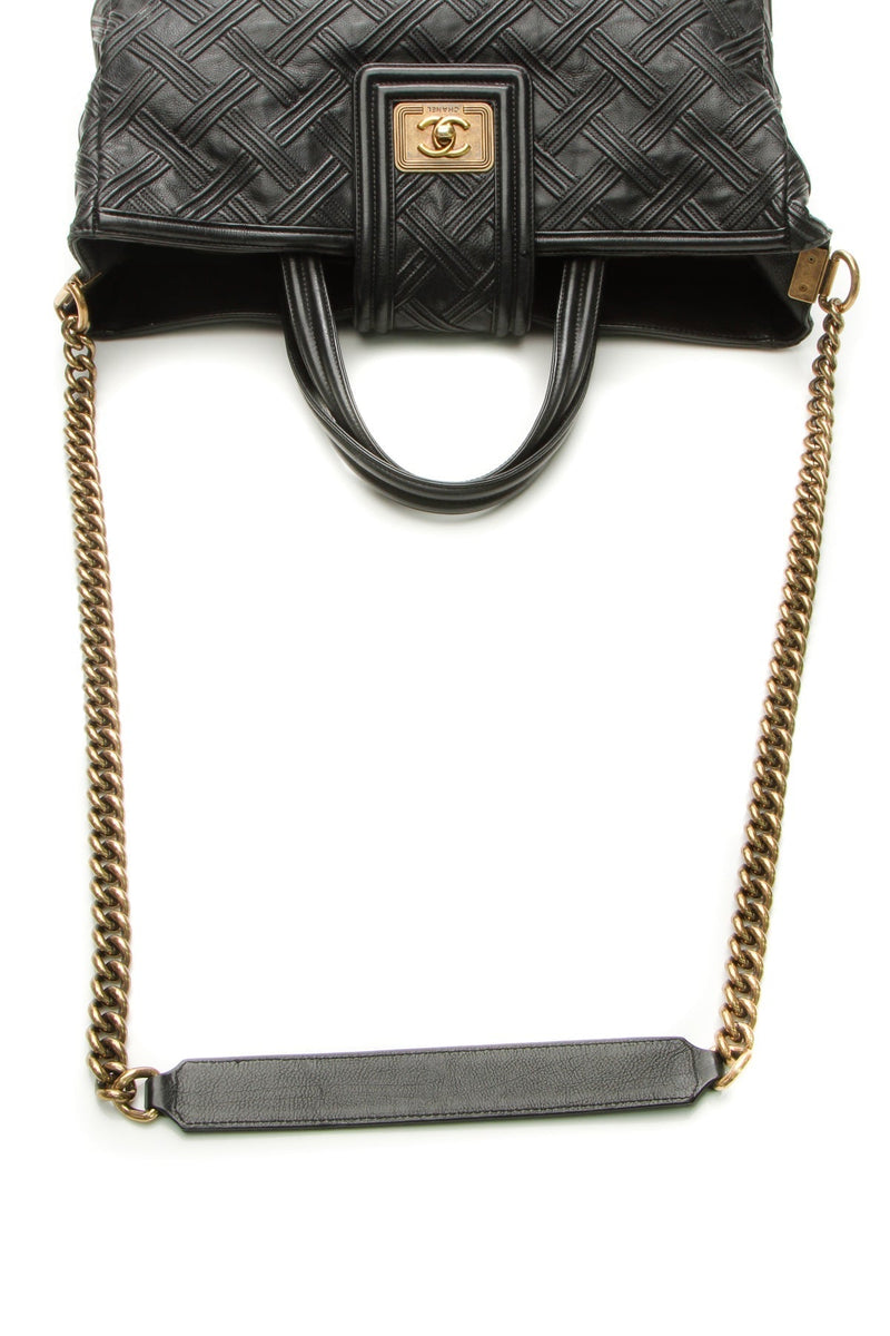 Boy Shopping Tote Bag - Black