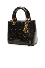 Vintage Medium Lady Dior Bag - Black