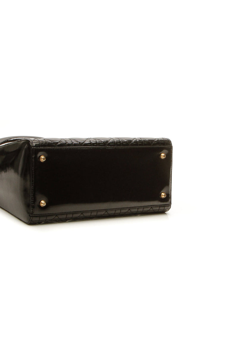Vintage Medium Lady Dior Bag - Black