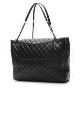 Paris-Edinburgh Flap Pocket Tote Bag - Black