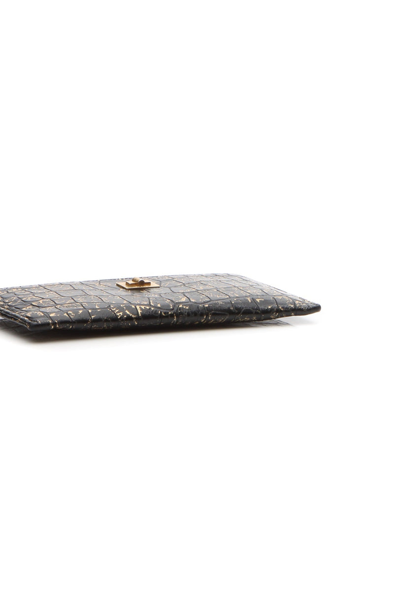 Paris-New York 2.55 Reissue Graffiti Print Pouch - Black/Gold