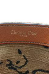 Embroidered Sauvage Tote Bag - Brown