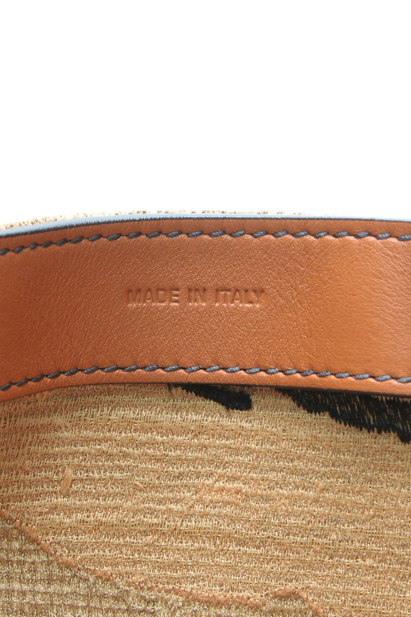 Embroidered Sauvage Tote Bag - Brown
