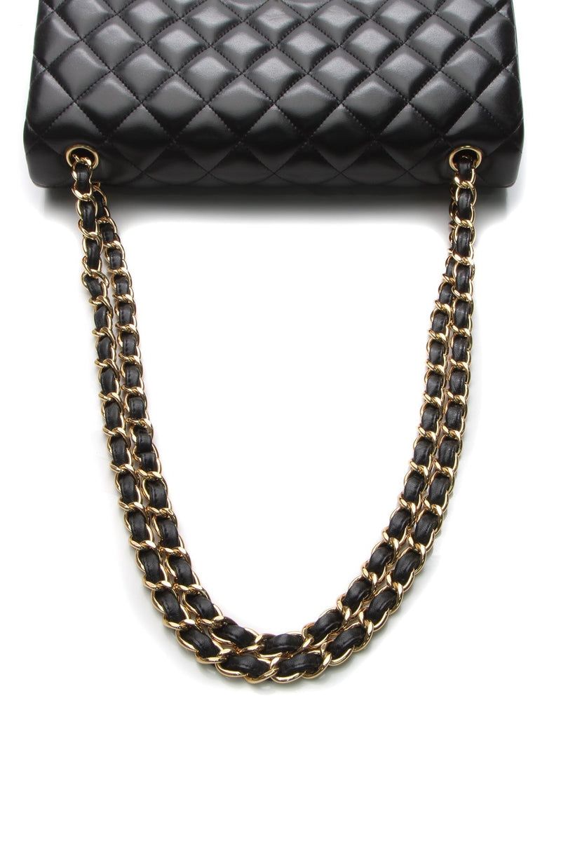 Classic Jumbo Double Flap Bag - Black