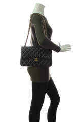 Classic Jumbo Double Flap Bag - Black