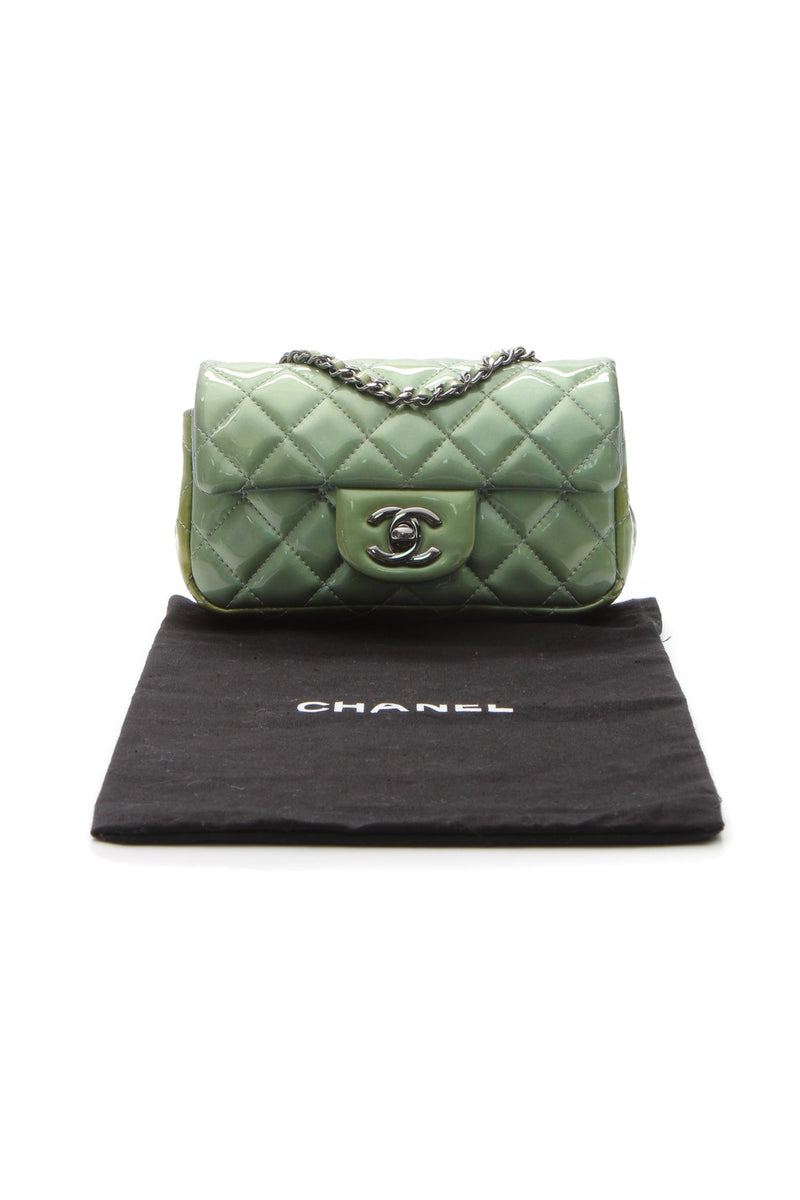 Extra Mini Rectangular Flap Bag - Green
