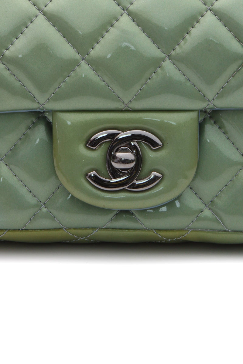Extra Mini Rectangular Flap Bag - Green