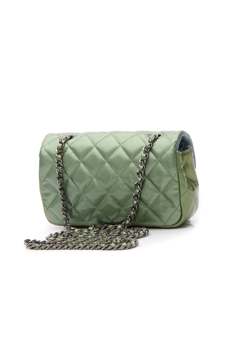 Extra Mini Rectangular Flap Bag - Green
