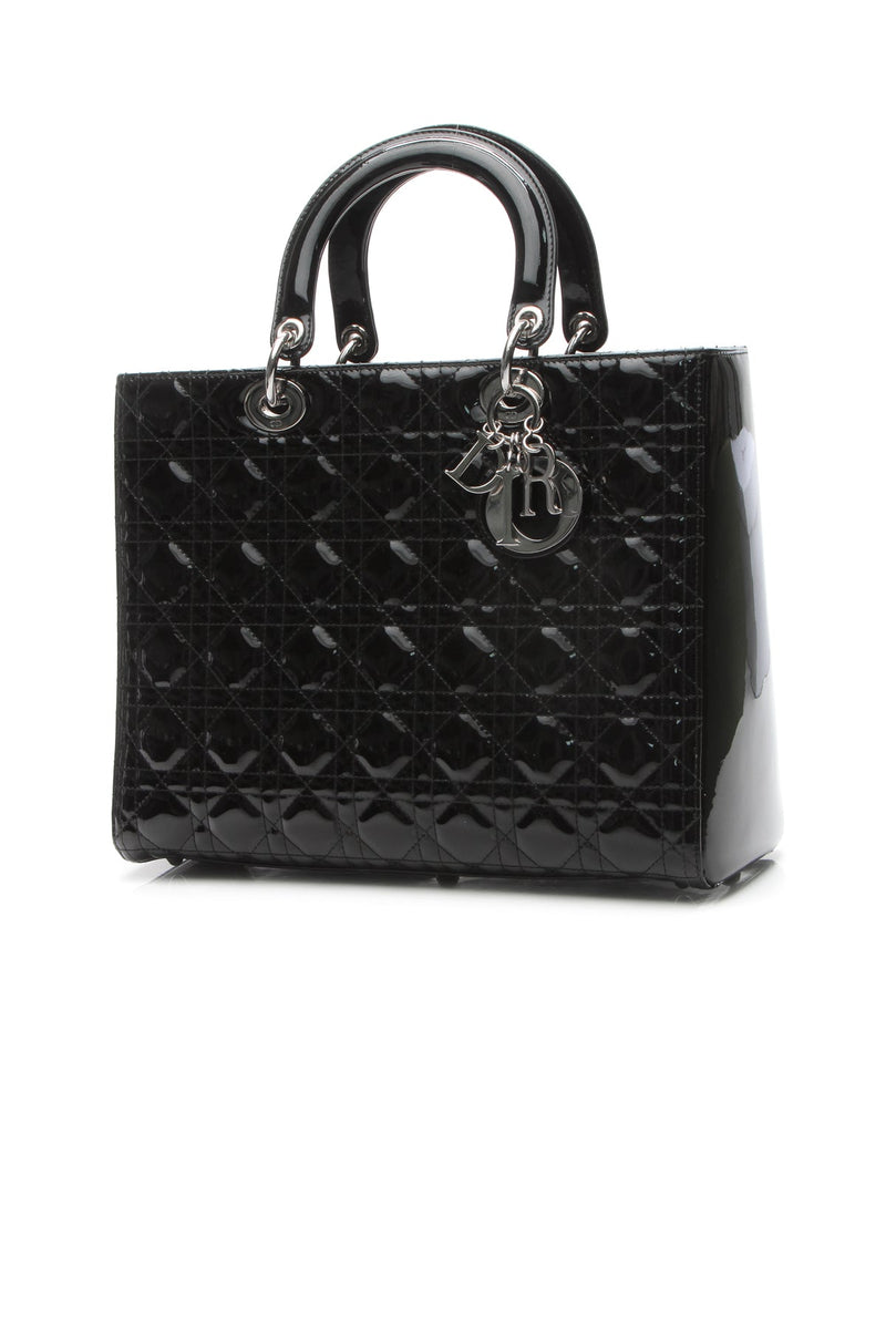 Large Lady Dior Bag - Black