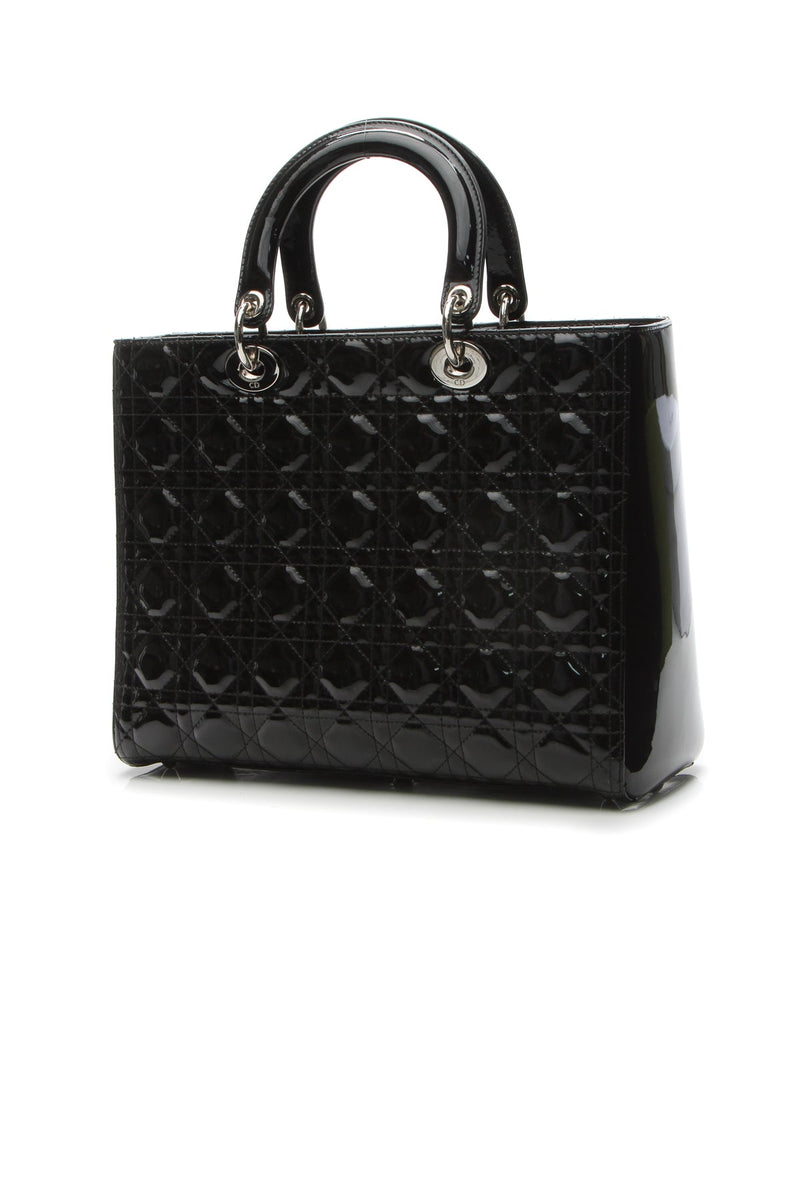 Large Lady Dior Bag - Black