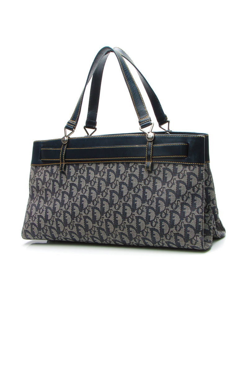 Vintage Trotter Horizontal Tote Bag - Navy