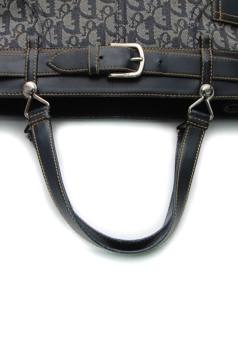 Vintage Trotter Horizontal Tote Bag - Navy